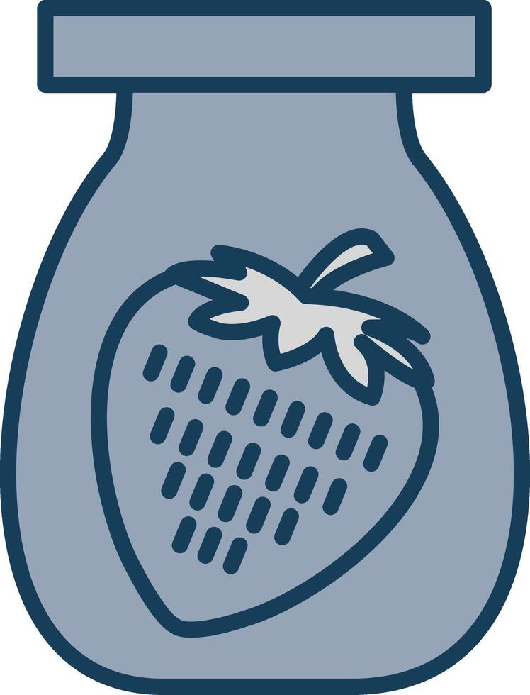 Jar Line Filled Grey Icon vector
