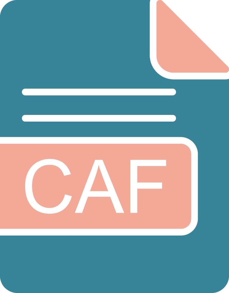 CAF File Format Glyph Two Color Icon vector