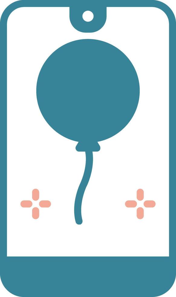 Mobile Glyph Two Color Icon vector