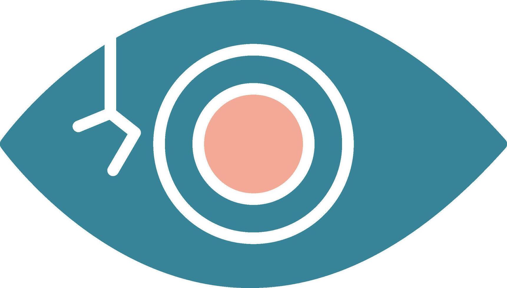 Eyeball Glyph Two Color Icon vector