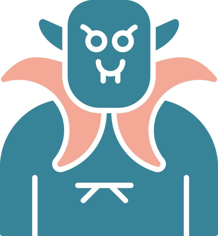 Vampire Glyph Two Color Icon vector
