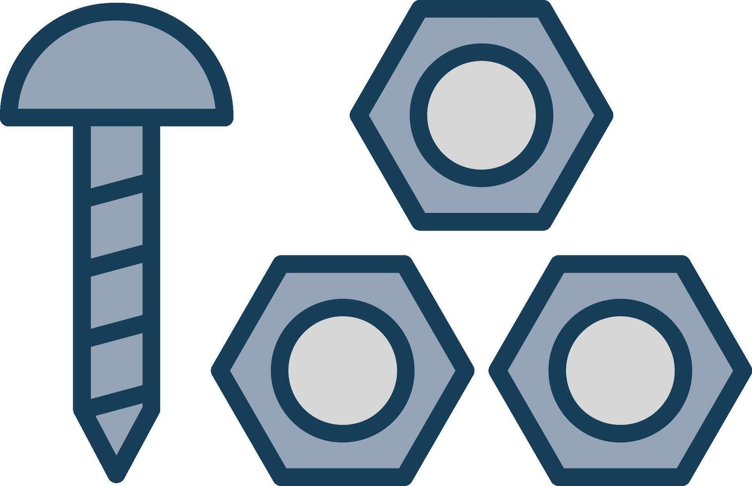 Nuts Line Filled Grey Icon vector