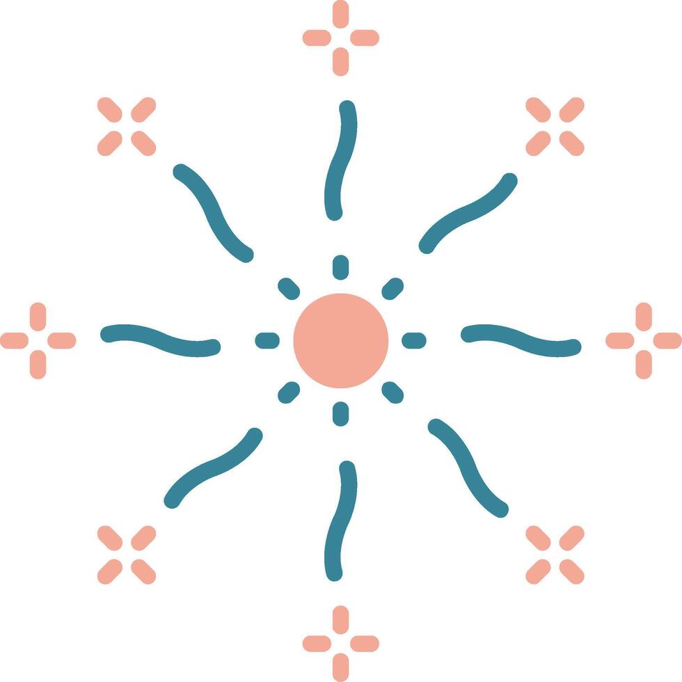 Firework Glyph Two Color Icon vector