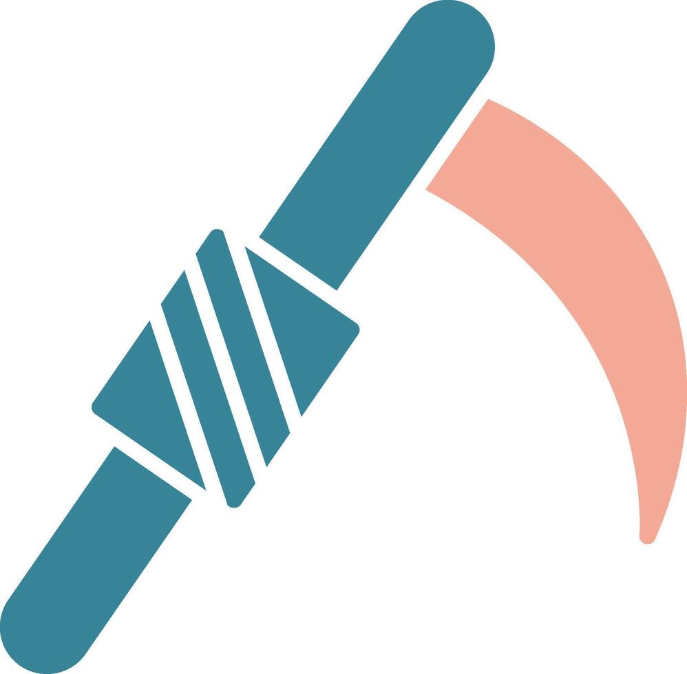 Scythe Glyph Two Color Icon vector