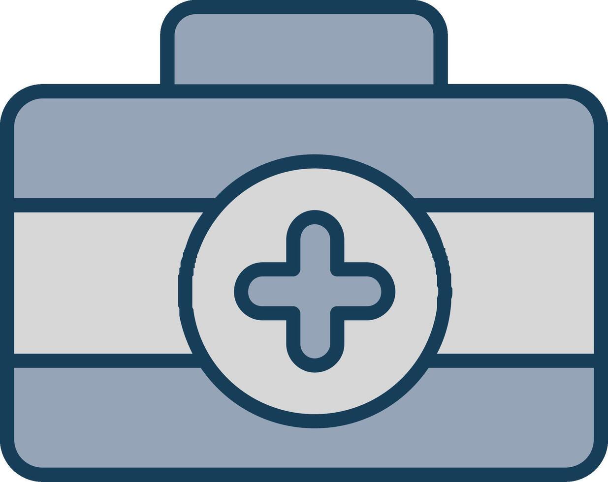 First Aid Kit Line Filled Grey Icon vector