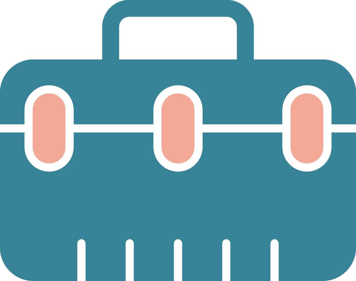 Suitcase Glyph Two Color Icon vector