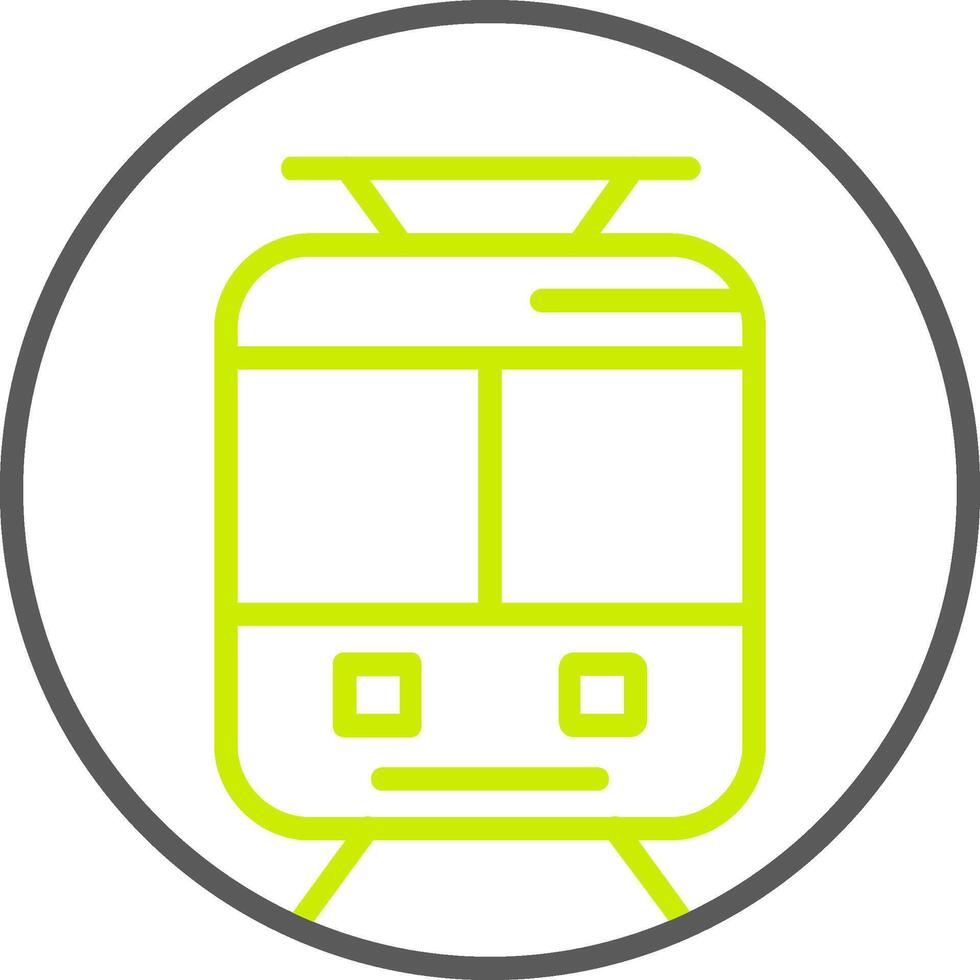 subterráneo tren línea dos color icono vector