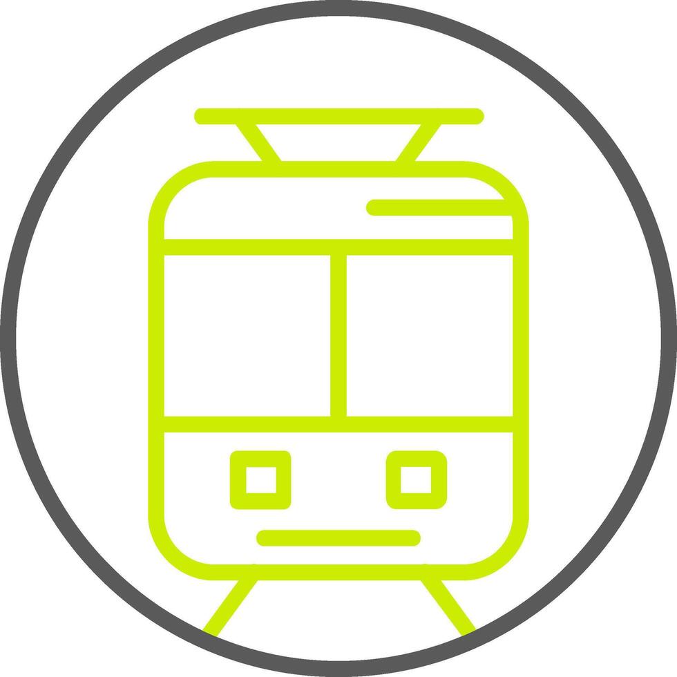 Underground Train Line Two Color Icon vector