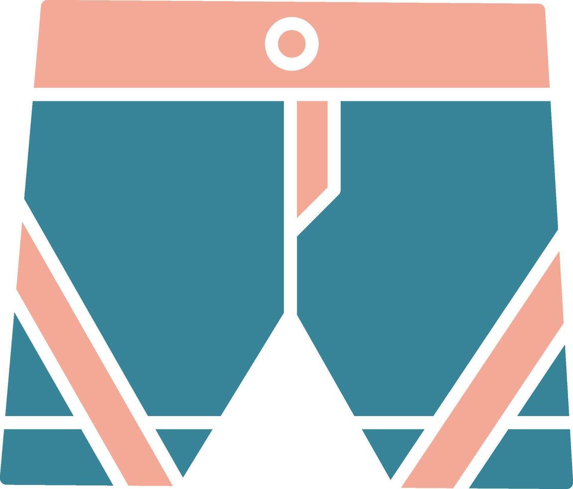 Boxer Glyph Two Color Icon vector
