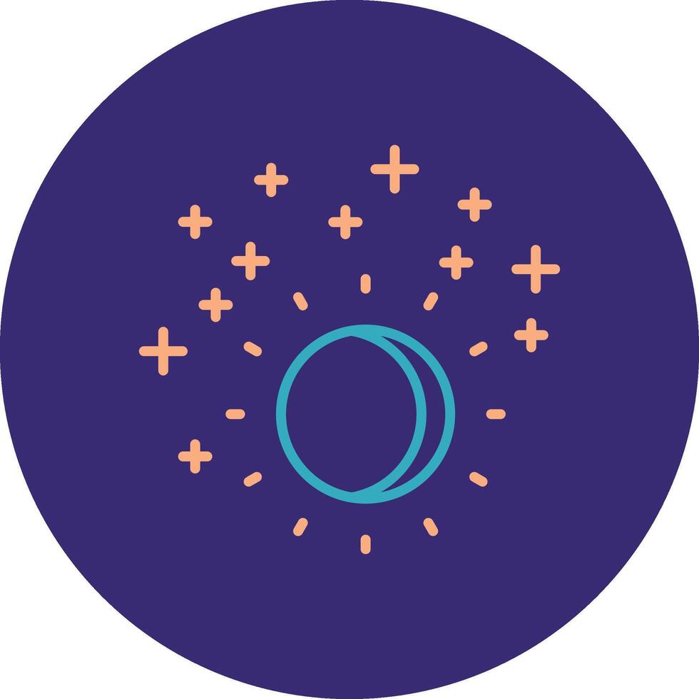 Ultraviolet Line Two Color Circle Icon vector