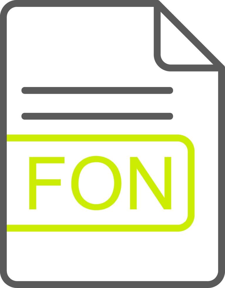 fon archivo formato línea dos color icono vector