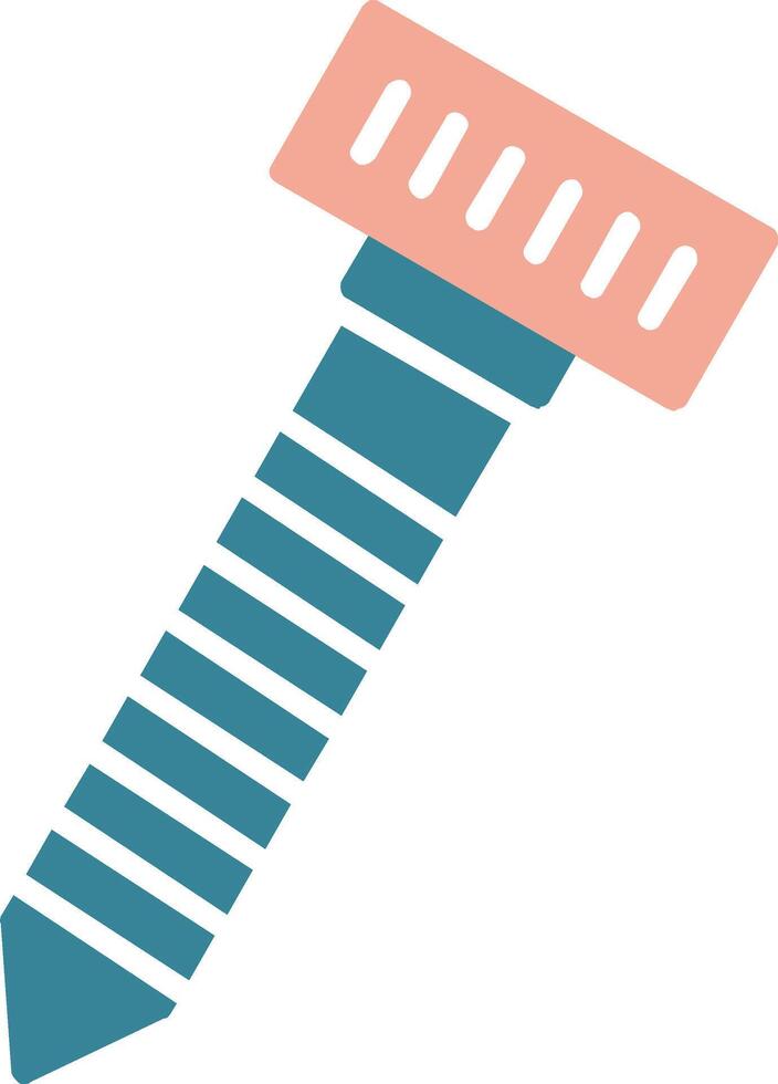 Screw Glyph Two Color Icon vector