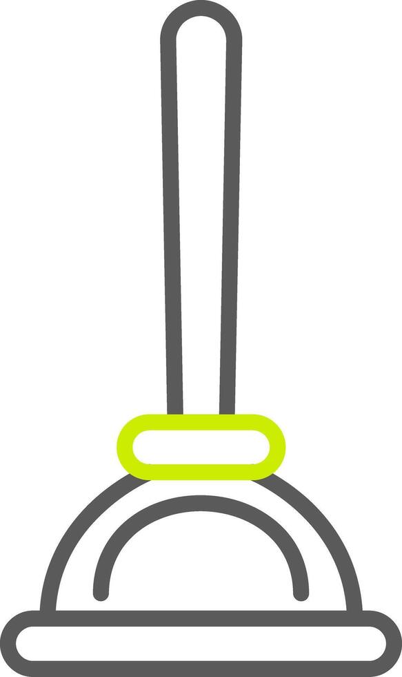 Plunger Line Two Color Icon vector