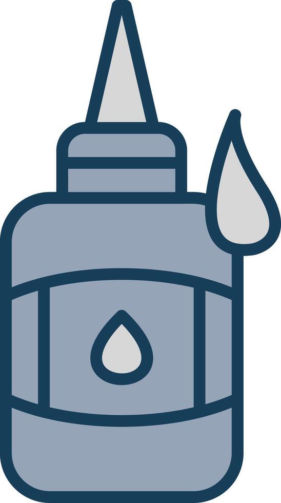 Glue Line Filled Grey Icon vector