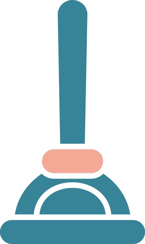 Plunger Glyph Two Color Icon vector