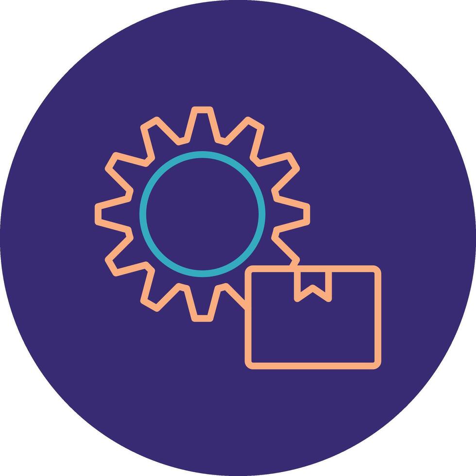 Supply Chain Management Line Two Color Circle Icon vector