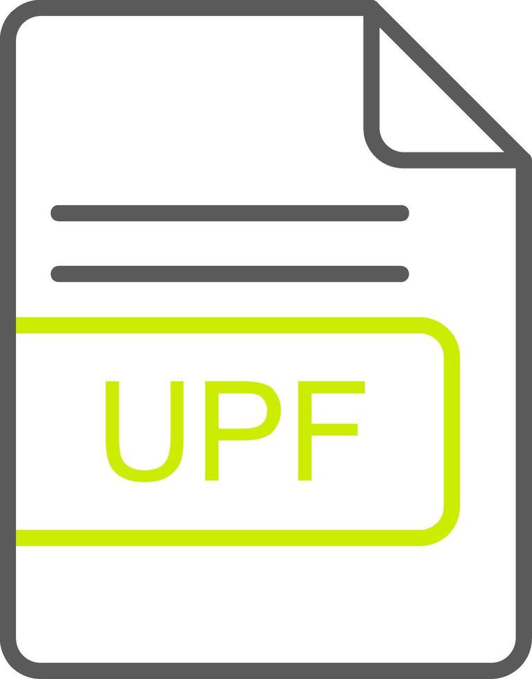 UPF File Format Line Two Color Icon vector