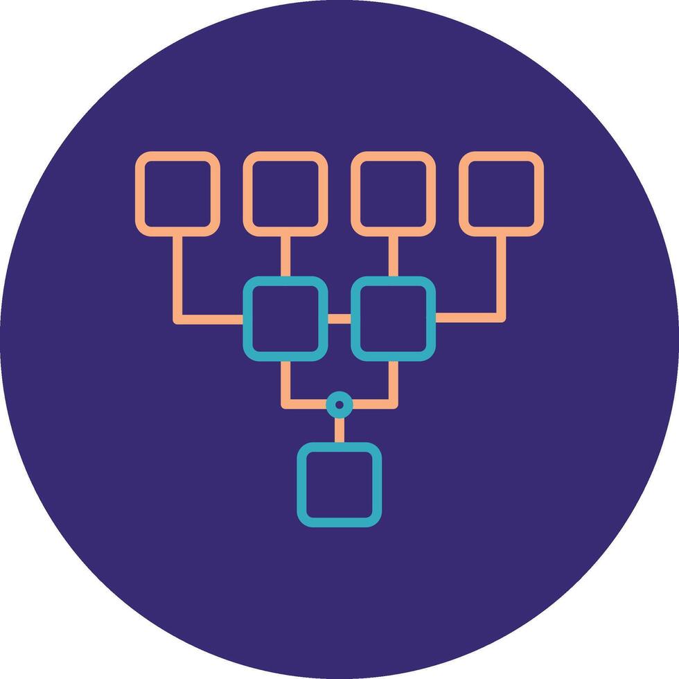 estructura línea dos color circulo icono vector