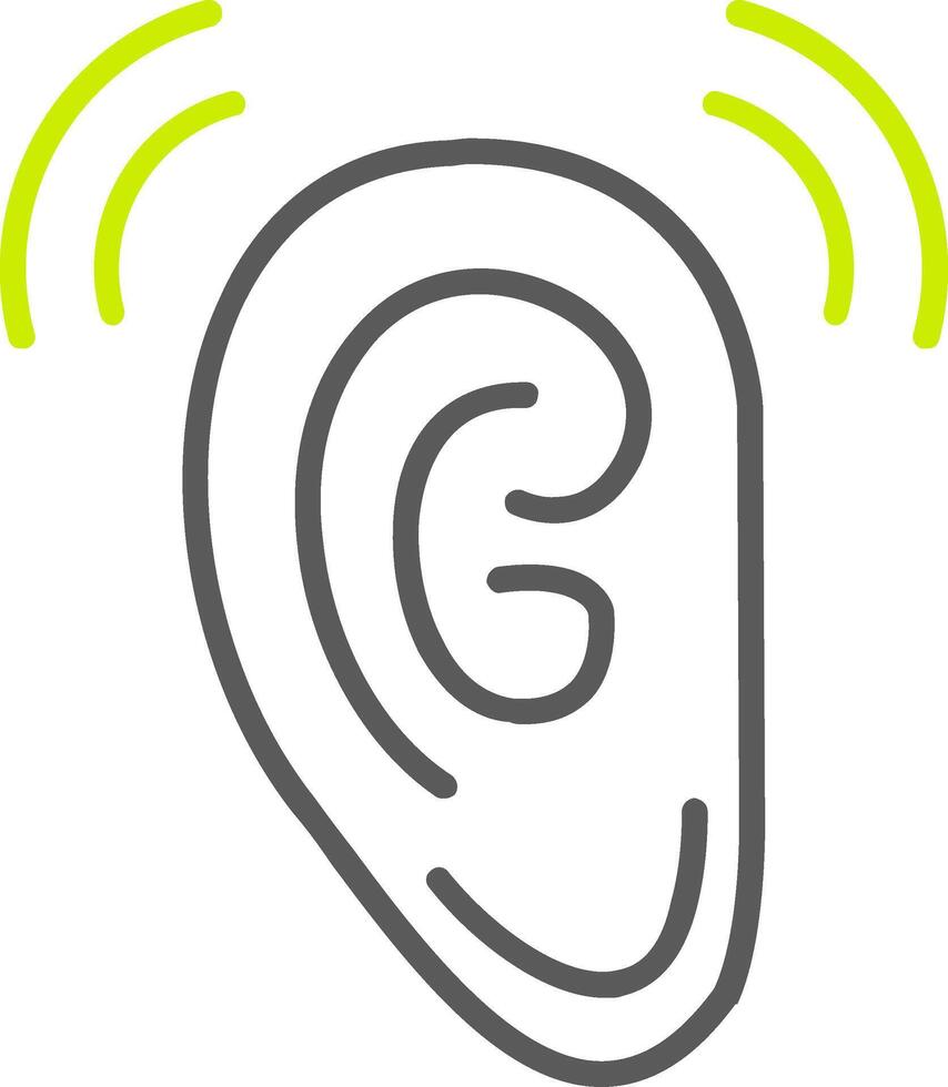 Listen Line Two Color Icon vector