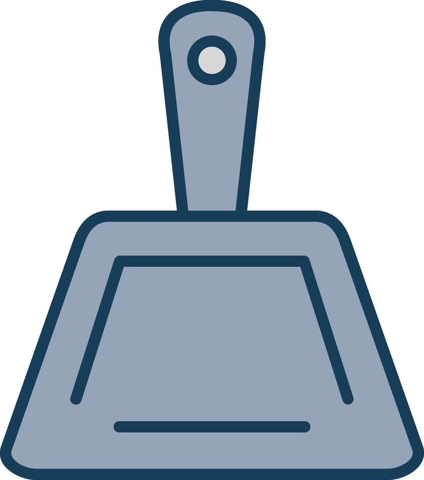 Dustpan Line Filled Grey Icon vector