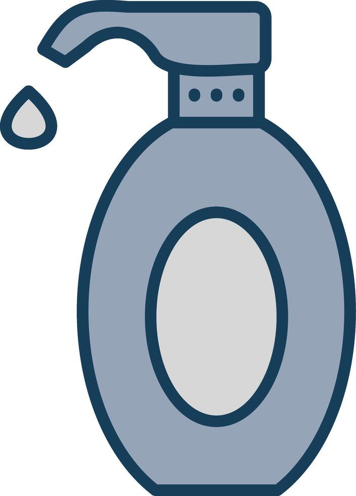 Lotion Line Filled Grey Icon vector