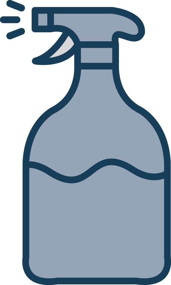 Spray Line Filled Grey Icon vector