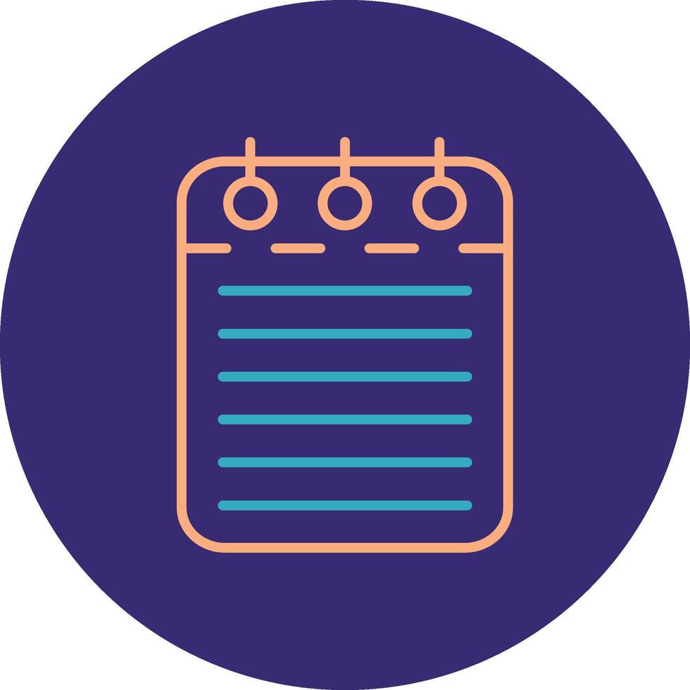 Checklist Line Two Color Circle Icon vector