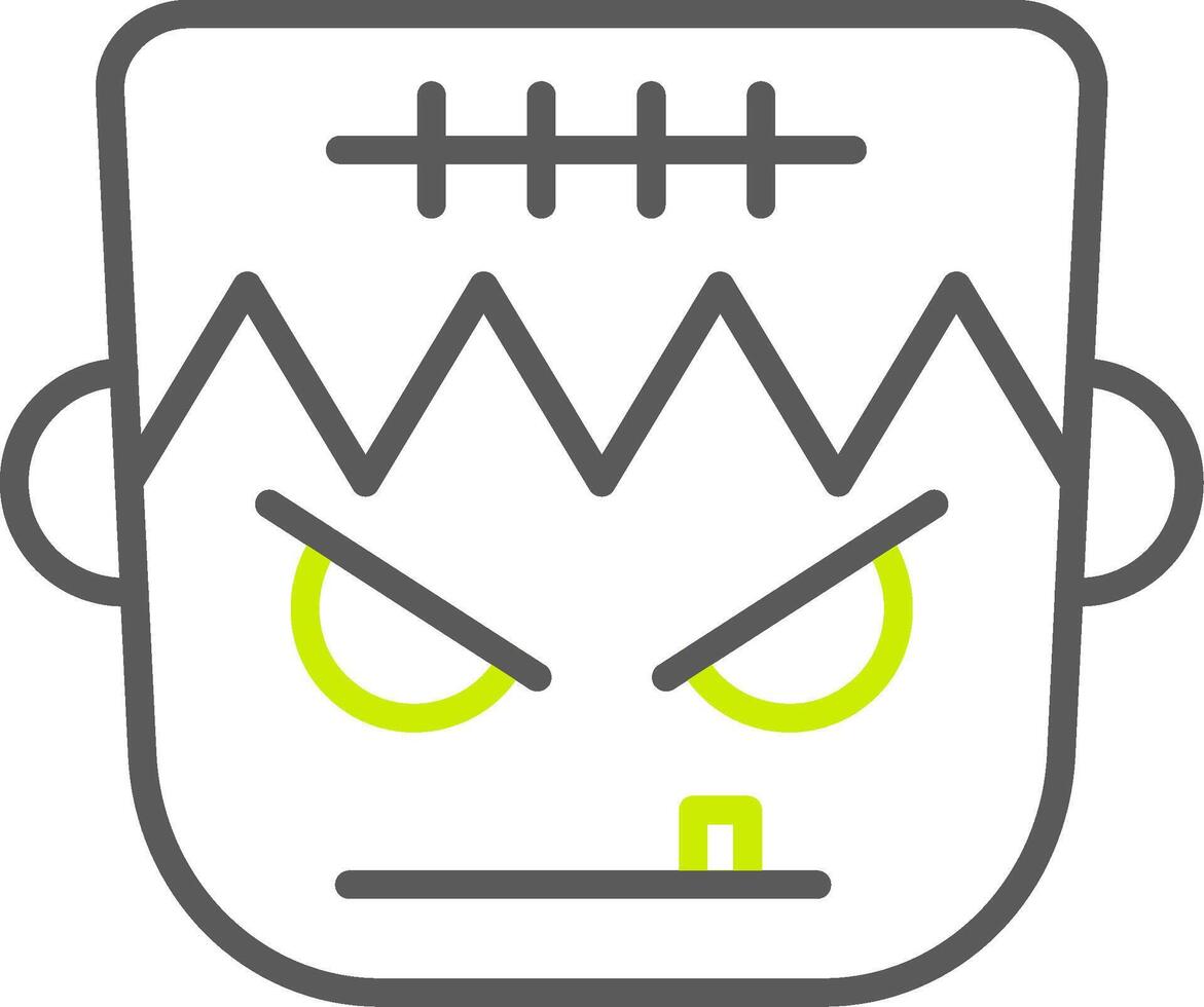 Frankenstein Line Two Color Icon vector