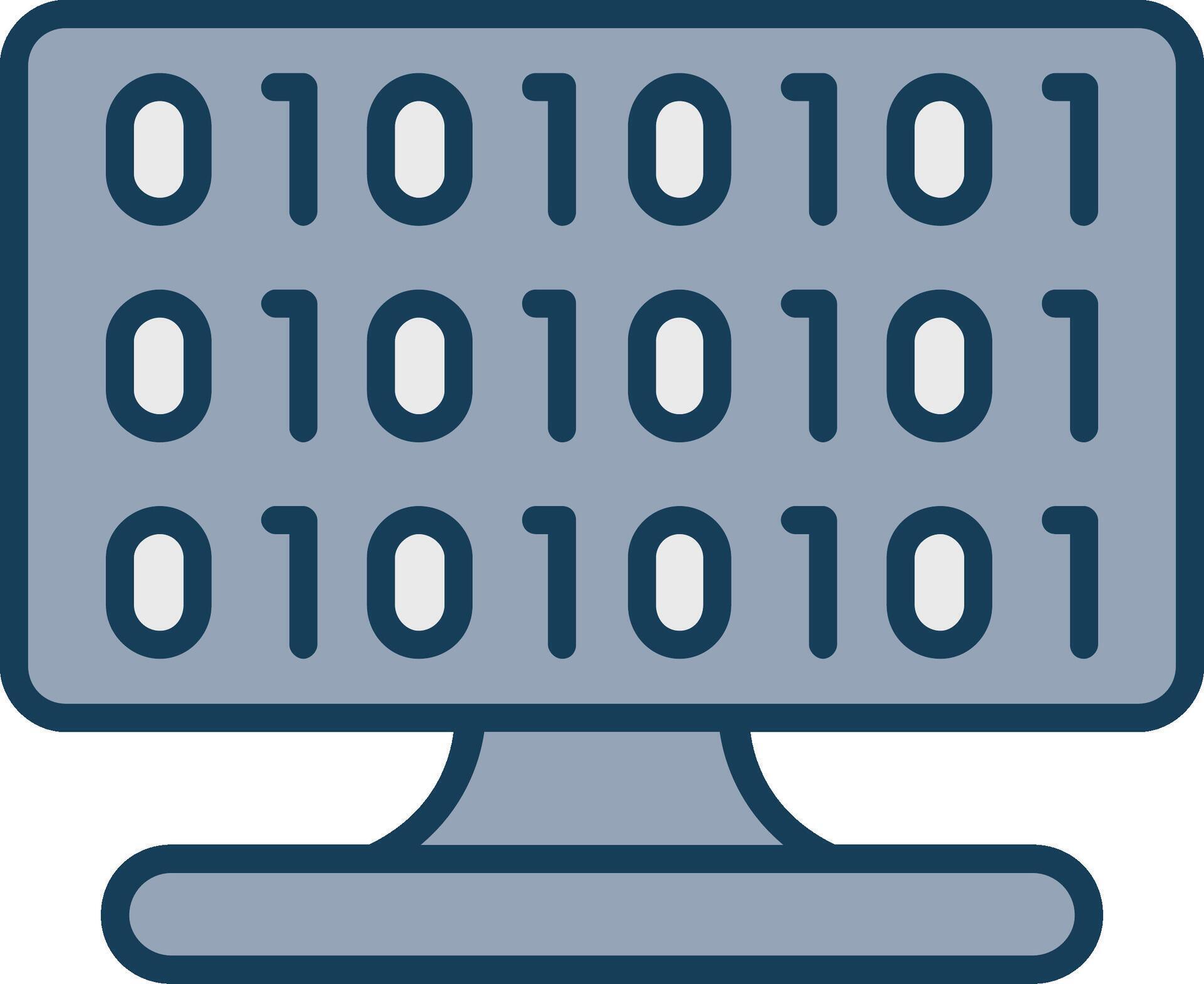 Binary Code Line Filled Grey Icon 43478824 Vector Art at Vecteezy
