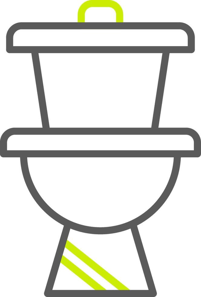 Wc Line Two Color Icon vector