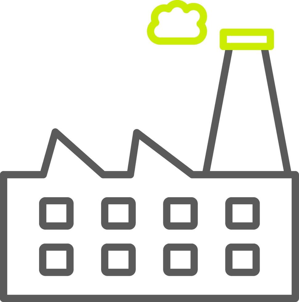Factory Line Two Color Icon vector