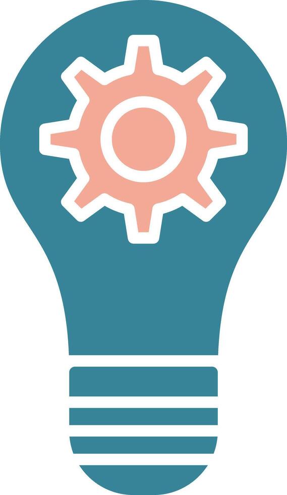 Creativity Glyph Two Color Icon vector