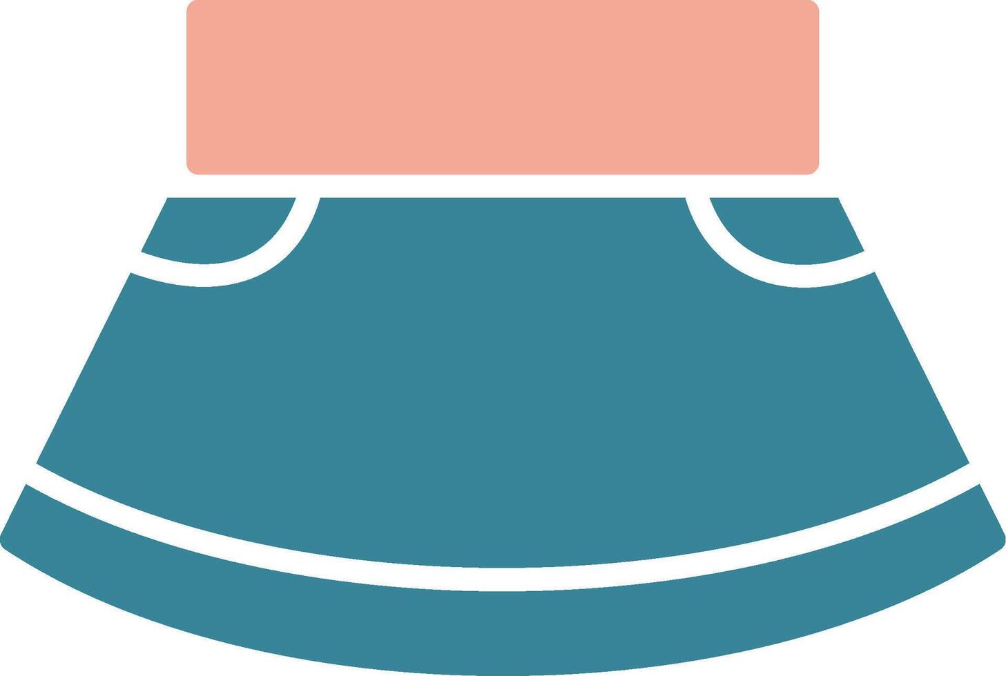 Skirt Glyph Two Color Icon vector