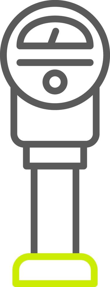 Parking Meter Line Two Color Icon vector