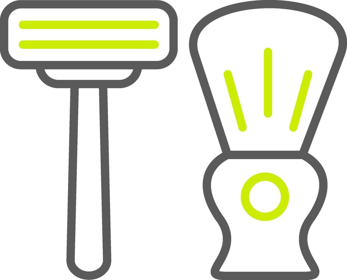 Shaving Line Two Color Icon vector