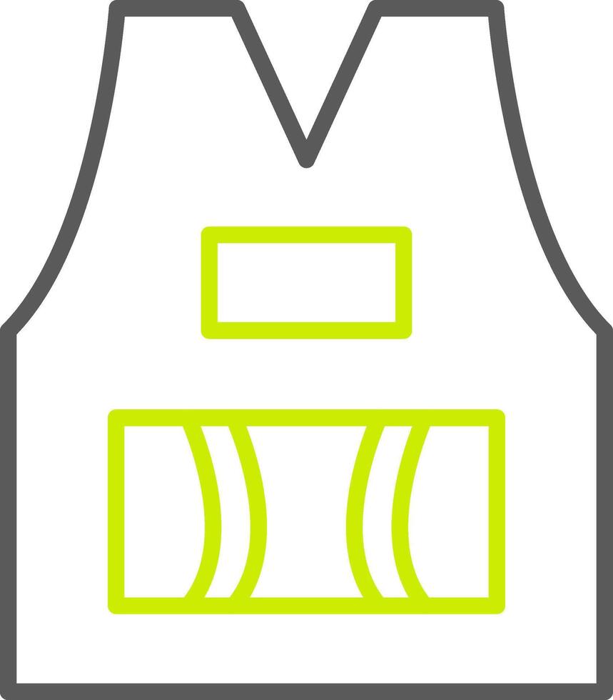 Sleeveless Line Two Color Icon vector