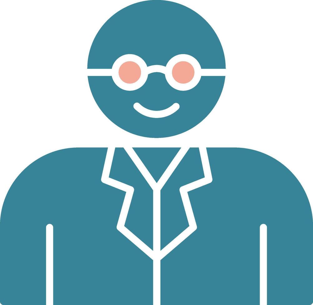 Professor Glyph Two Color Icon vector