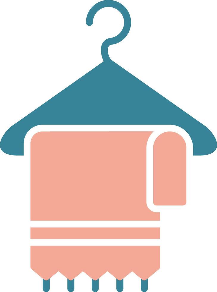 Towel Glyph Two Color Icon vector