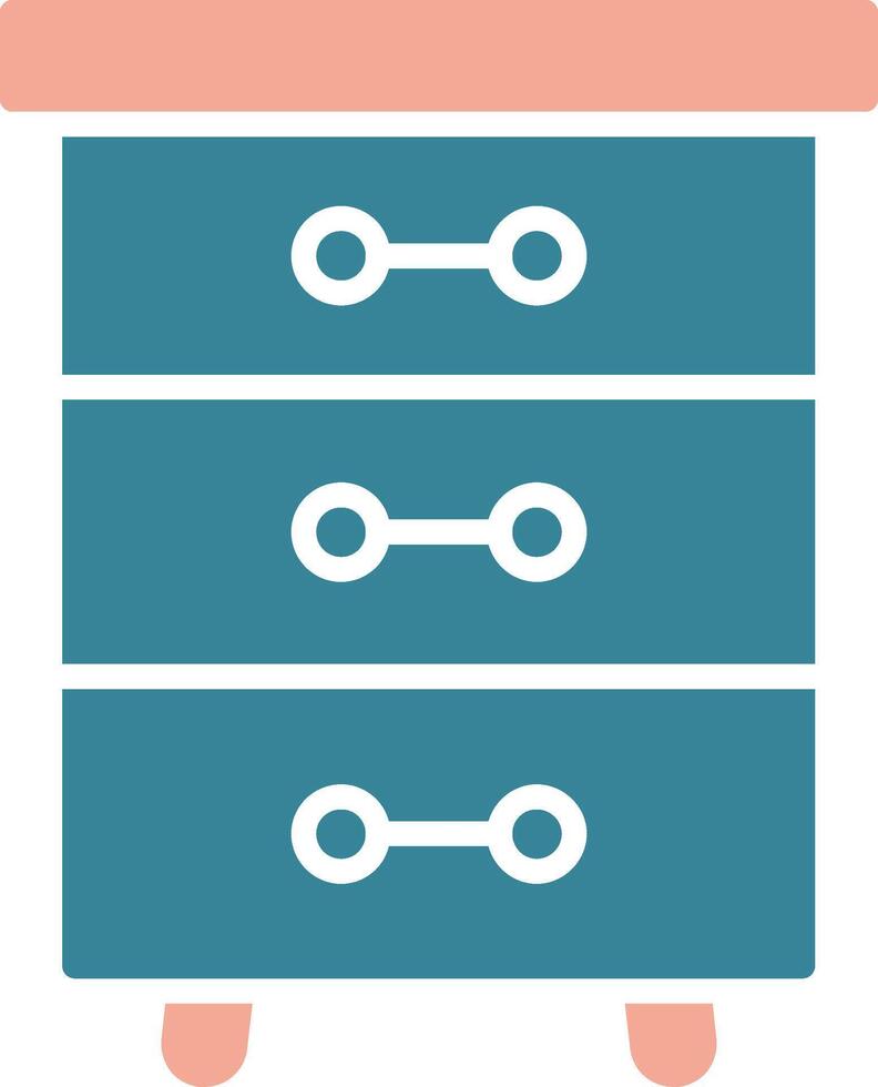 Drawers Glyph Two Color Icon vector