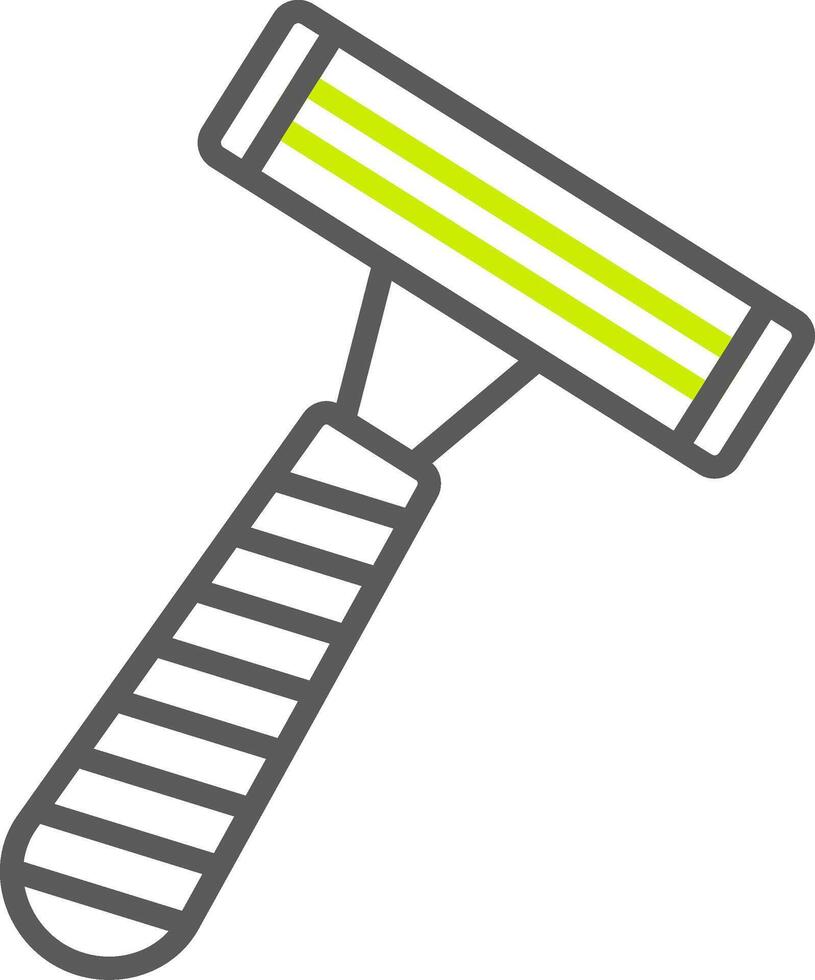 línea de afeitar icono de dos colores vector