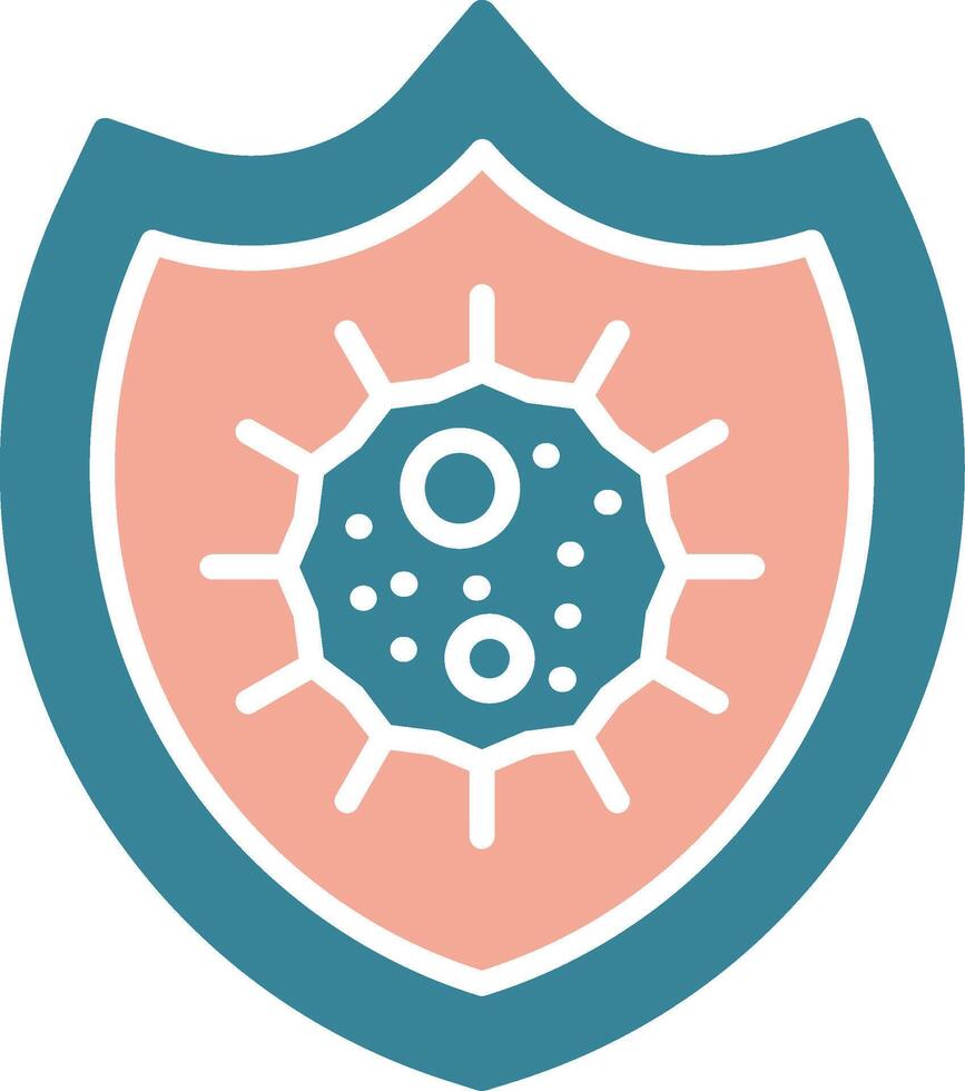 Bacteria Glyph Two Color Icon vector