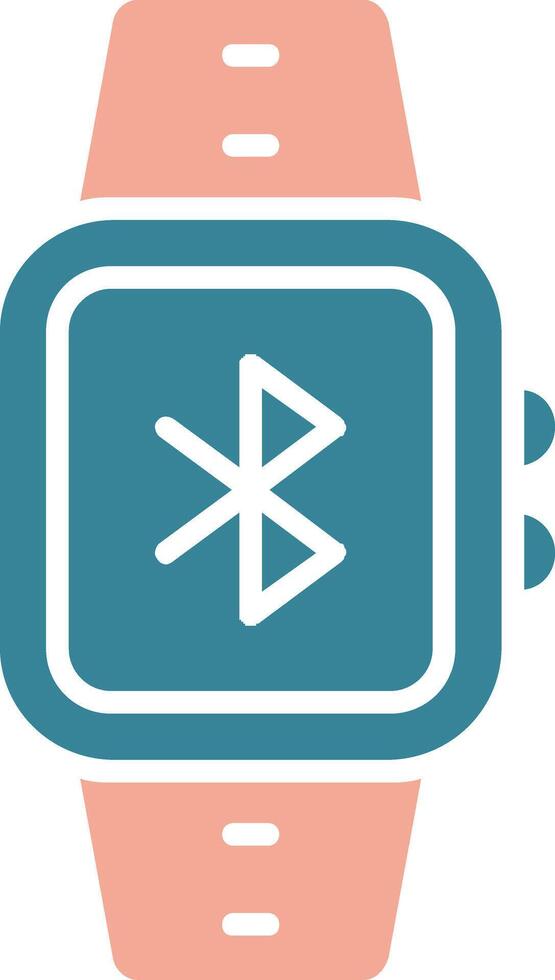 Bluetooth Glyph Two Color Icon vector