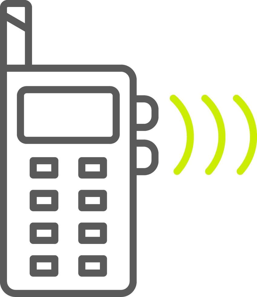 Walkie Talkie Line Two Color Icon vector