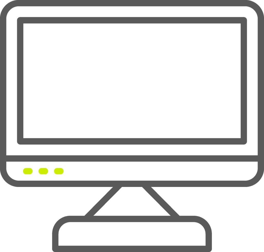 Computer Line Two Color Icon vector