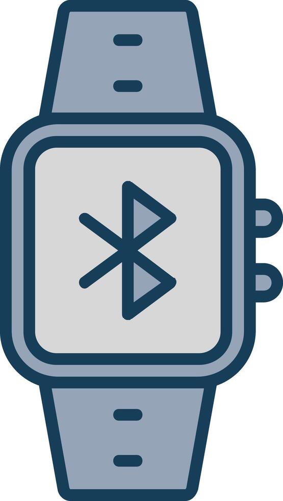 Bluetooth Line Filled Grey Icon vector