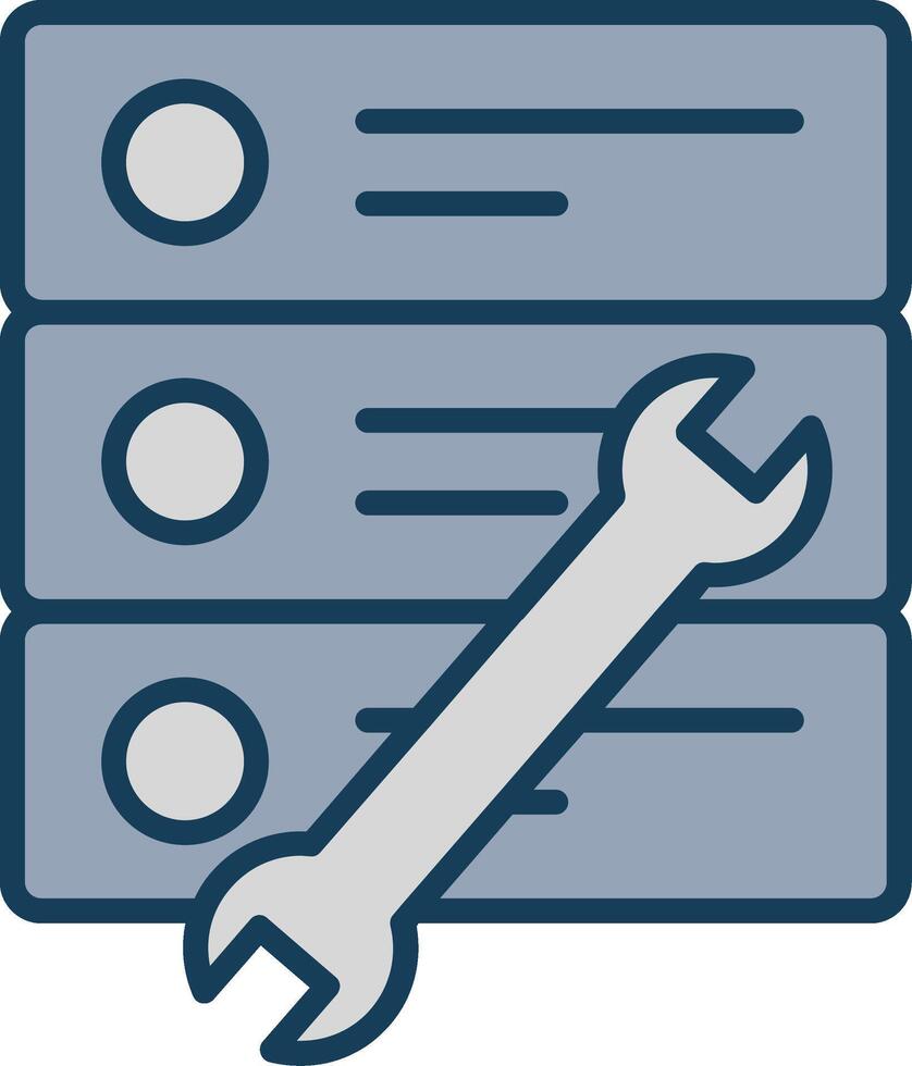 Repair Tool Line Filled Grey Icon vector