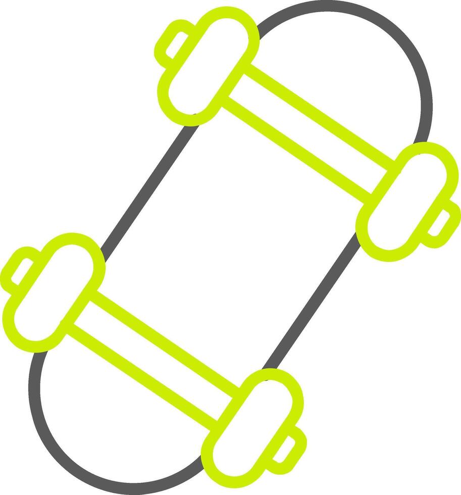 Skateboard Line Two Color Icon vector