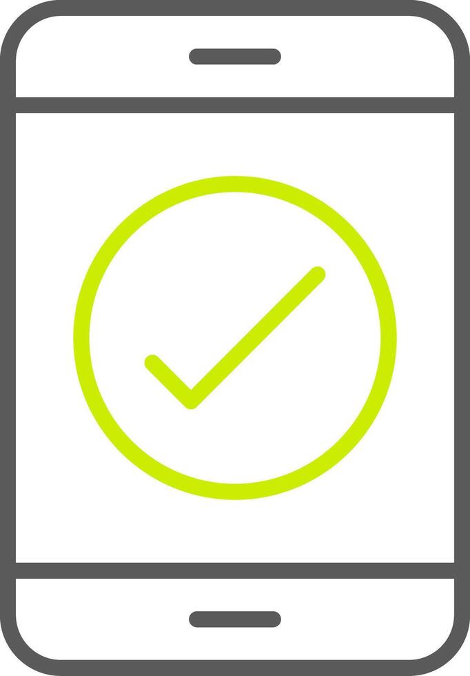 Phone Line Two Color Icon vector