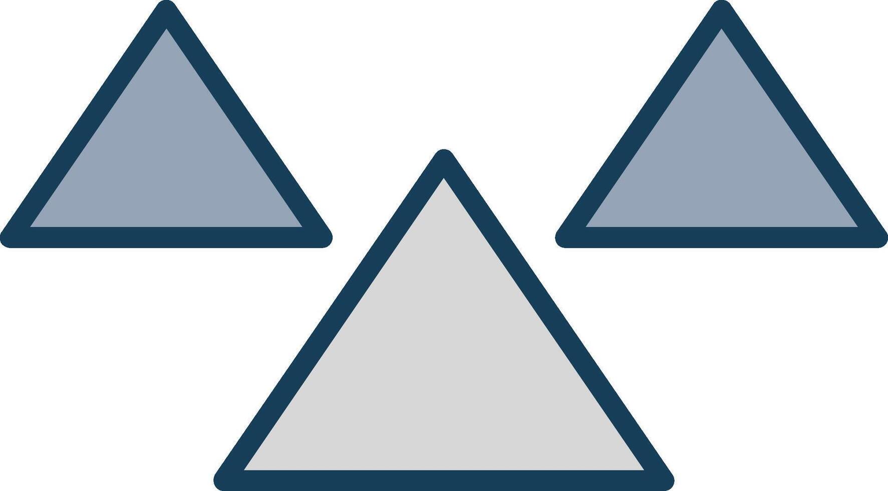 Triangles Line Filled Grey Icon vector