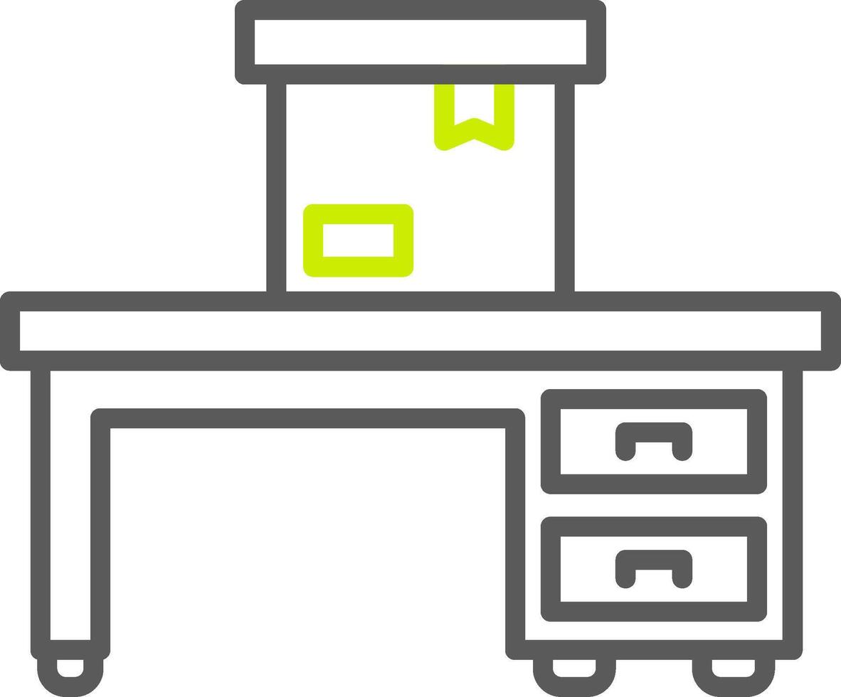 Box Line Two Color Icon vector